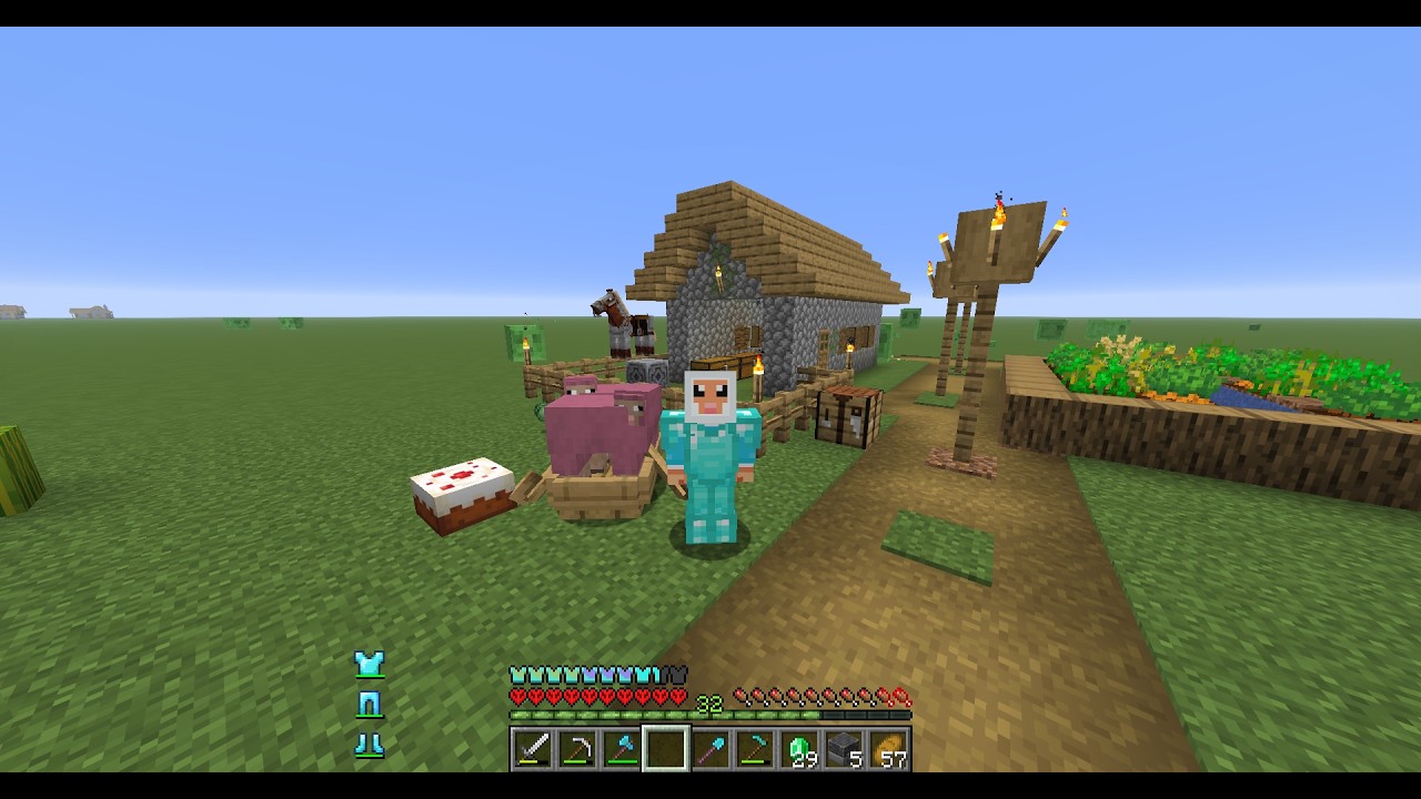 Minecraft Superflat Hardcore survival - 2nd STREAM! Base platform