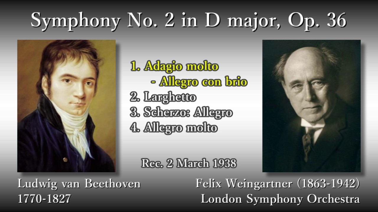 Beethoven: Symphony No. 2, Weingartner & LSO (1938) ベートーヴェン 交響曲第2番 ワインガルトナー