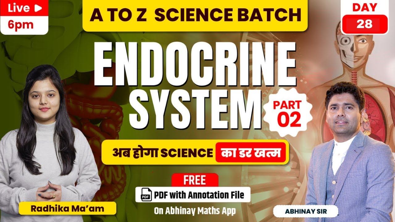 SSC Science | Endocrine System | Part-2 | A to Z Batch | Day-28 | All SSC Exams | Radhika ma'am