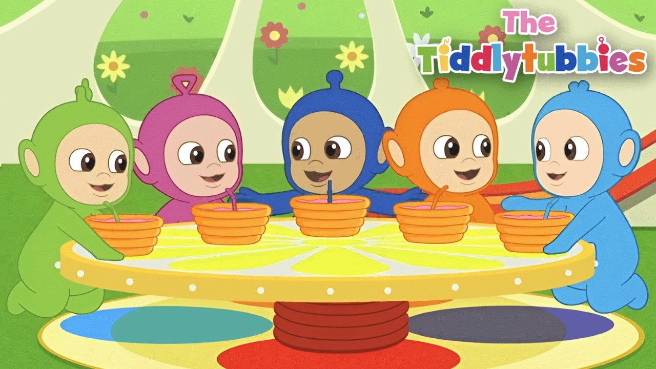 TiddlyTubbies Sharing Supper with Friends | 45 Minute Compilation for Kids