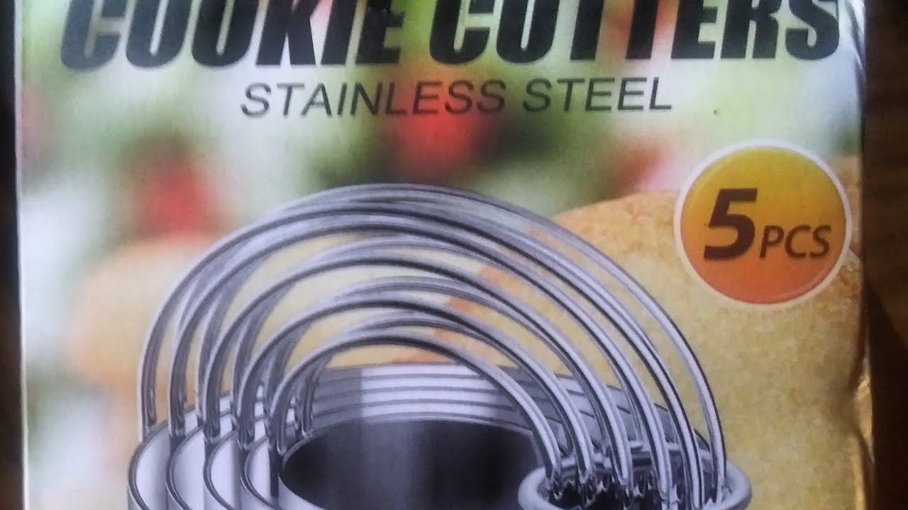 new 5pc. stainless steel cookie/biscuit cutters