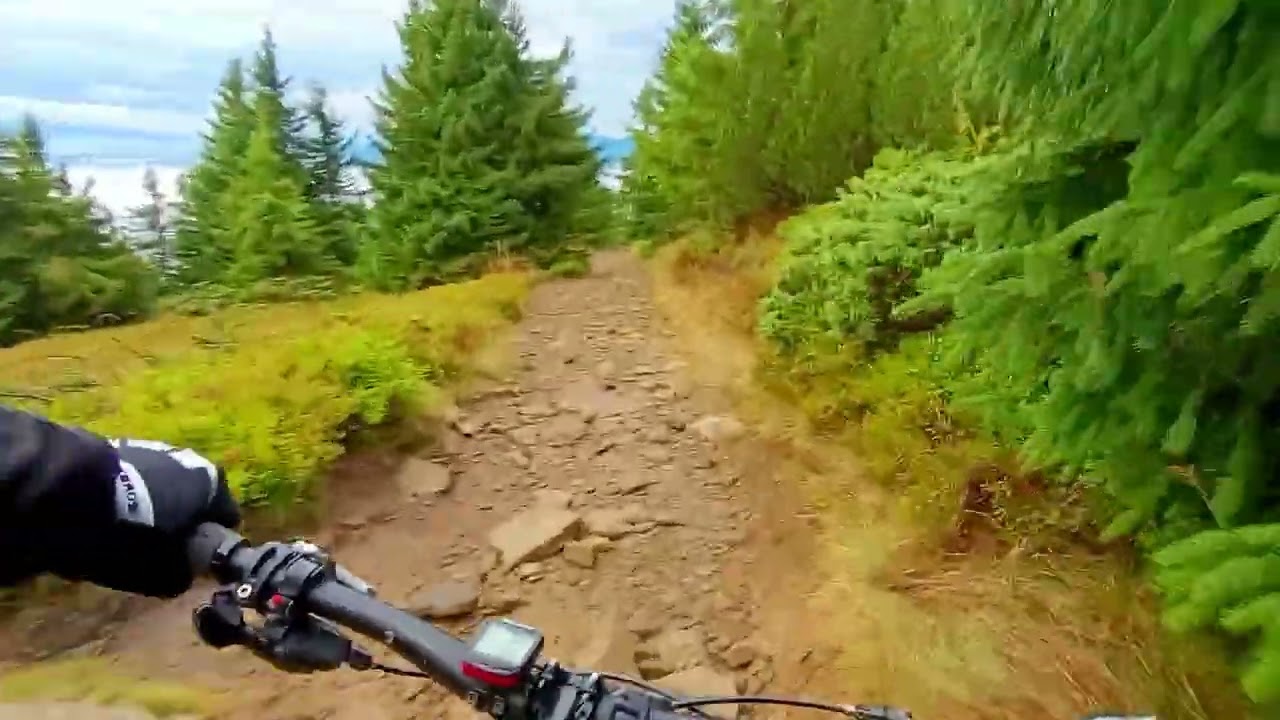 Babia góra MTB zjazd żółtym na Słowację