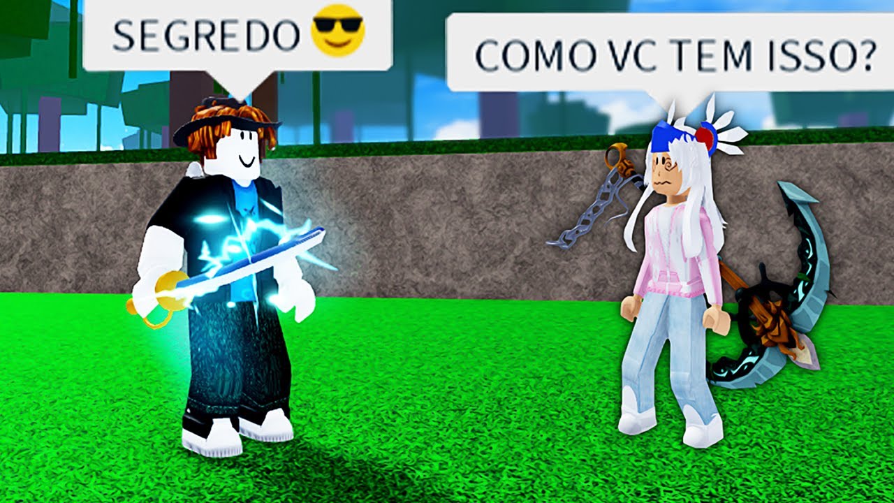 FINGI SER INICIANTE COM ESPADA ENCANTADA NO BLOX FRUITS