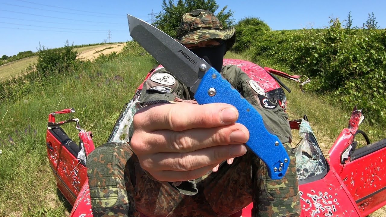 COLD STEEL PRO LITE TANTO FOLDER - 4116 STAINLESS - Demko Design - DESTRUCTION TEST -UNTIL IT BREAKS