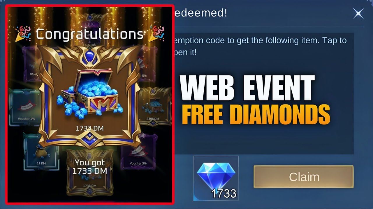 NEW MLBB DIAMONDS DRAW WEB EVENT! CLAIM FREE DIAMONDS NOW!