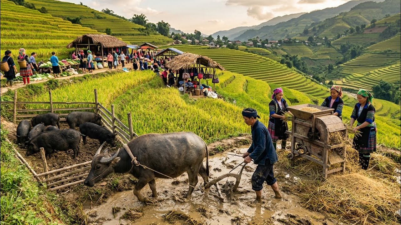 Life in a Remote Mountain Village | Farming, Livestock and Traditional Market Days