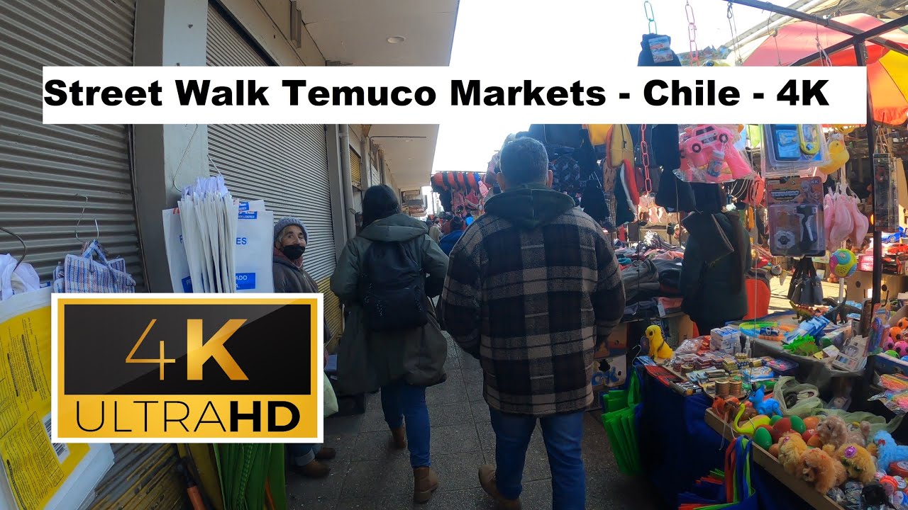 🇨🇱 Street Walk Temuco Markets - Chile - 4K