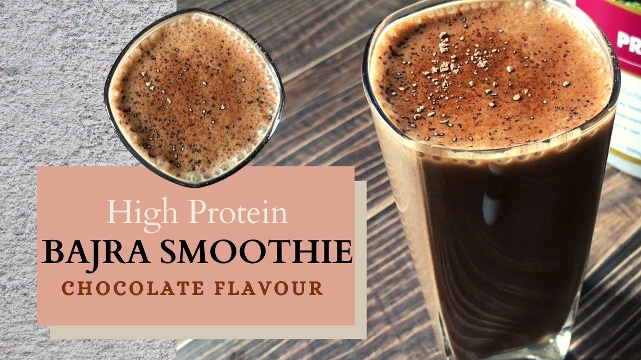 High Protein Bajra Smoothie in Chocolate Flavour | Healthy Winter Breakfast Smoothie to Lose Weight