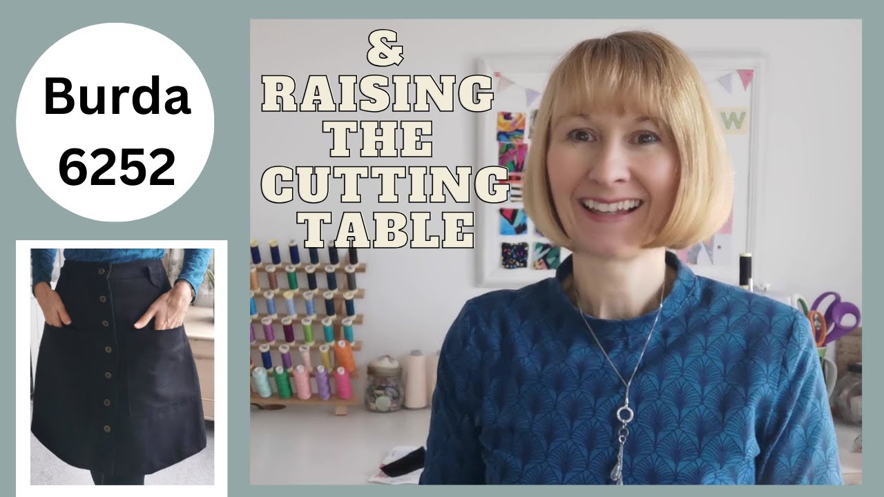 Burda  6252  Skirt  Make and Raising the Cutting table
