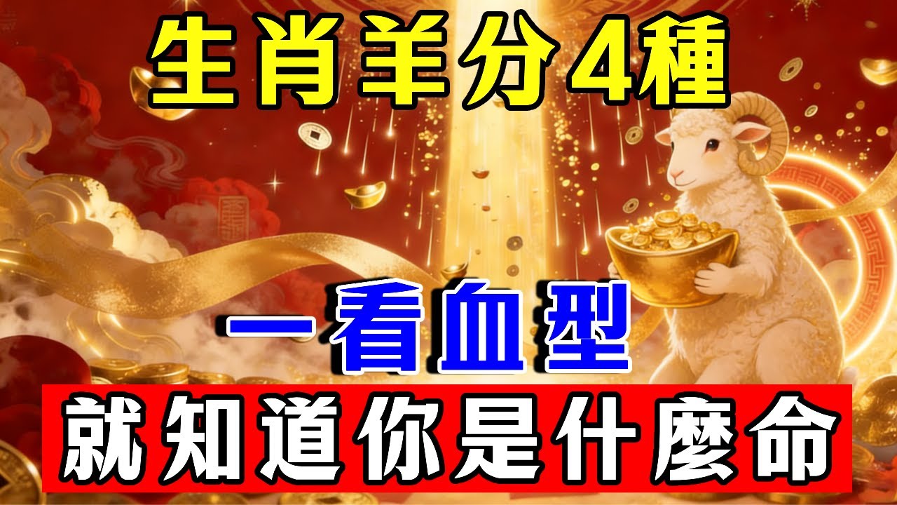 生肖羊分4種，一看血型就知道你是什麼命！#生肖 #運勢 #命理 #屬相 #風水 #財運 #佛陀 #佛學 #佛法 #佛教 #修行 #智慧 #因果 #佛家