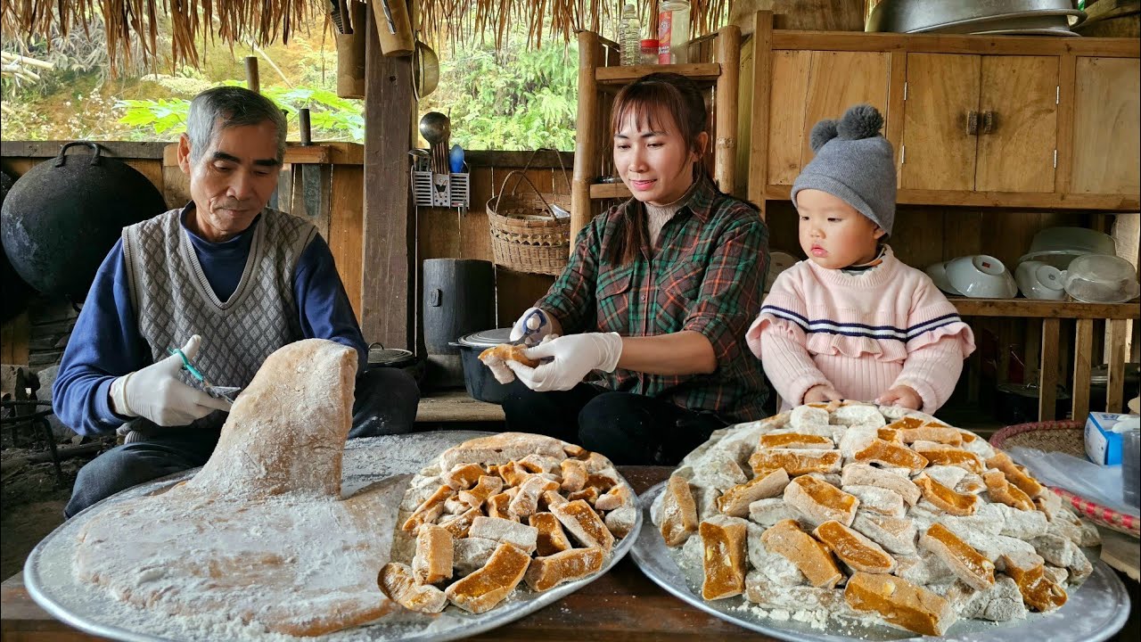 How to make Che Lam cake with red Gac fruit - Traditional recipe - Go to market to sell with Grandpa