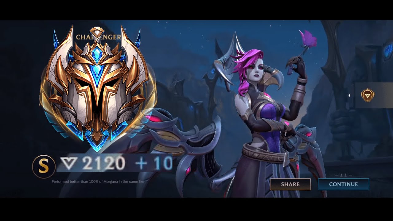 RANK 1 EU LEAGUE OF LEGENDS WILD RIFT - CHALLENGER MORGANA GAMEPLAY #1