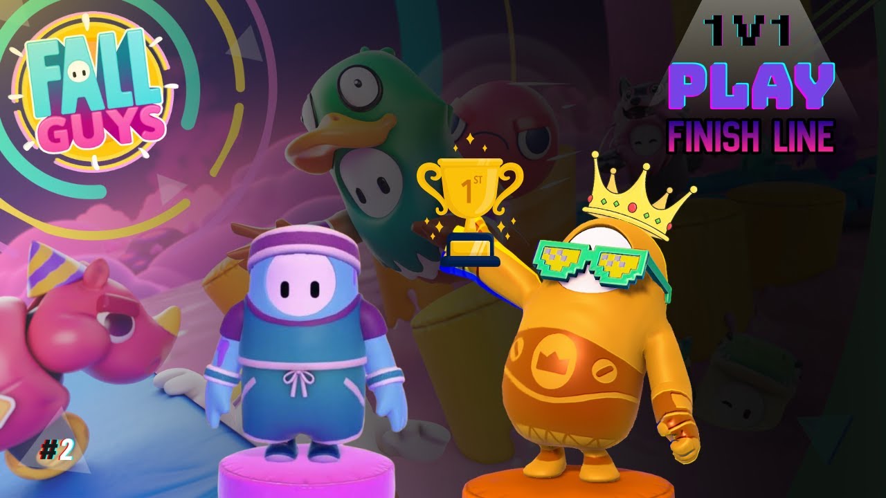 Fall Guys 1v1 Battle! કોણ જીતશે Finish Line Challenge? 🏆