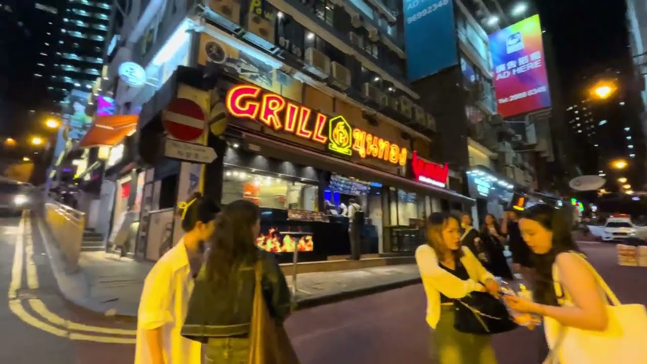 🇭🇰 Lan Kwai Fong Hong Kong Night Walking Tour [4K 60fps]