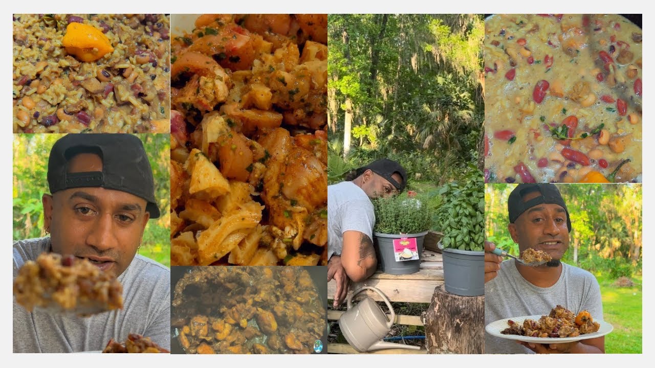 GUYANESE STYLE CHICKEN COOK UP RICE/CLEANING UP THE YARN #guyanese #fypシ #yardcleanup #yardcleaning
