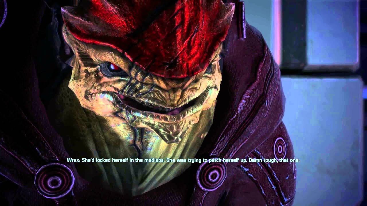 Talking to Wrex about past adventures