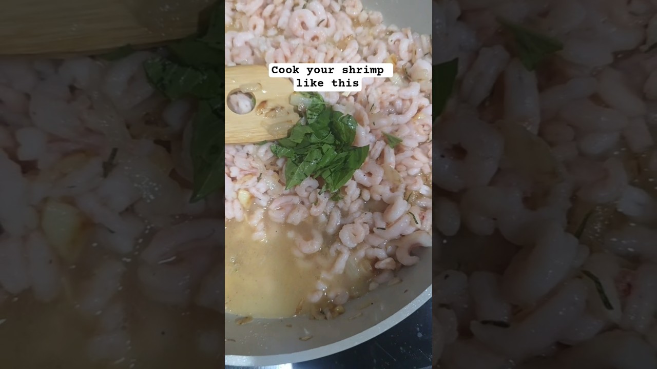 cook your shrimp like with fresh basil and rosemary #cooking #cookingathome