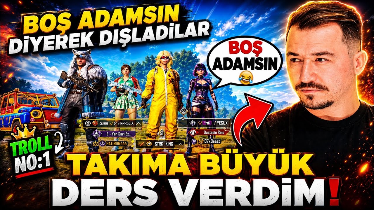 BOŞ ADAMSIN DİYEREK DIŞLADILAR 😱 TAKIMA BÜYÜK DERS VERDİM - PUBG MOBİLE