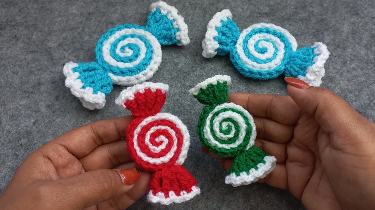 🎄Caramelos a crochet para corona #navidadcrochet #navidad