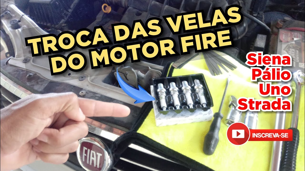 Como substituir as velas do motor Fire - Siena, Palio, Uno, Strada - Passo a passo.
