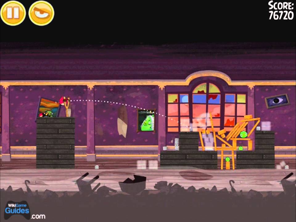 Angry Birds Seasons - Haunted Hogs All Levels 3 Star Walkthrough Levels 1-1 thru 1-20 w/ Golden Egg