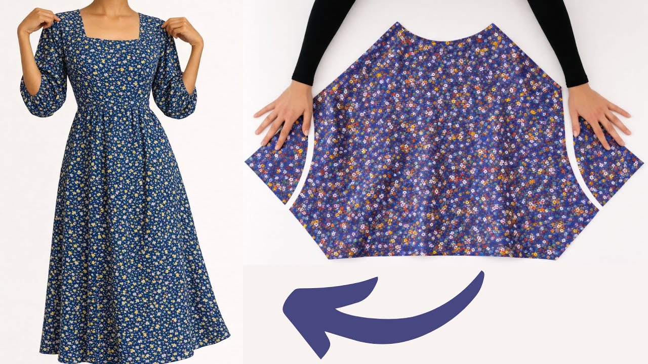 ✅ DIY Dress Sewing ✂️🍁Easy Minimal Dress Tutorial ✂️ Comfortable Everyday Wear Sewing Hack
