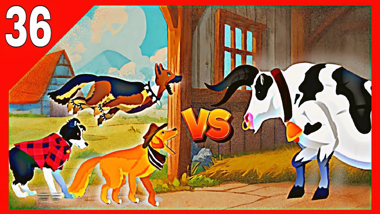 Can Dogs Defeat a Cow? Golden Retriever, Collie & German Shepherd Test! 🐄🔥