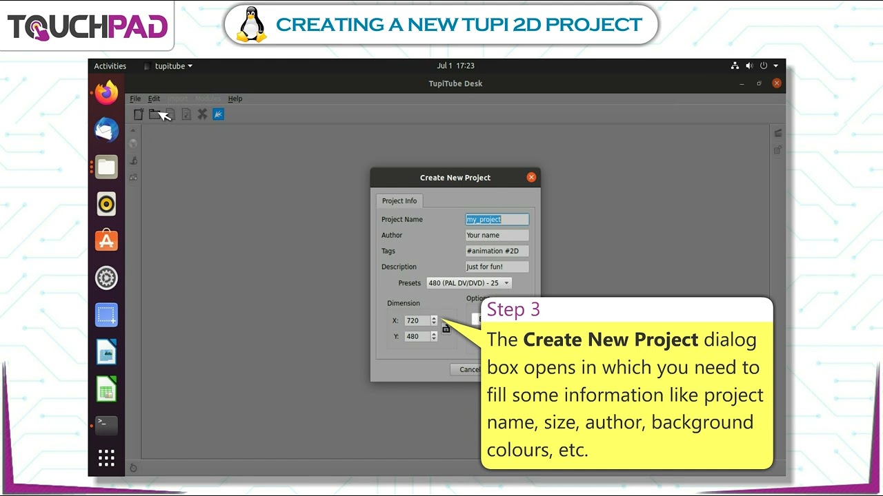 Creating a  New Tupi 2D Project |𝐂𝐡 07 |Plus 𝐕𝐞𝐫3.𝟏|𝐂𝐥𝐚𝐬𝐬 𝟎6