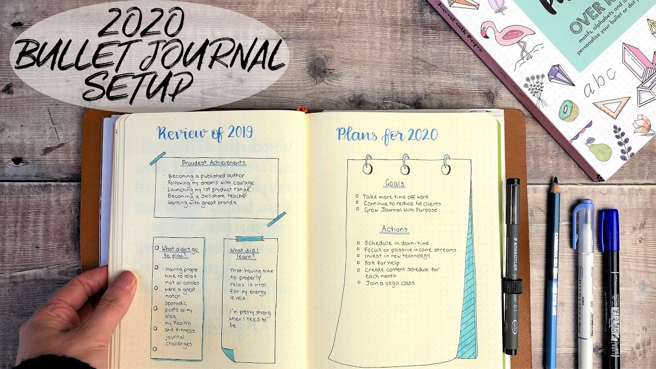 Оформление ежедневника Bullet Journal на 2020 год