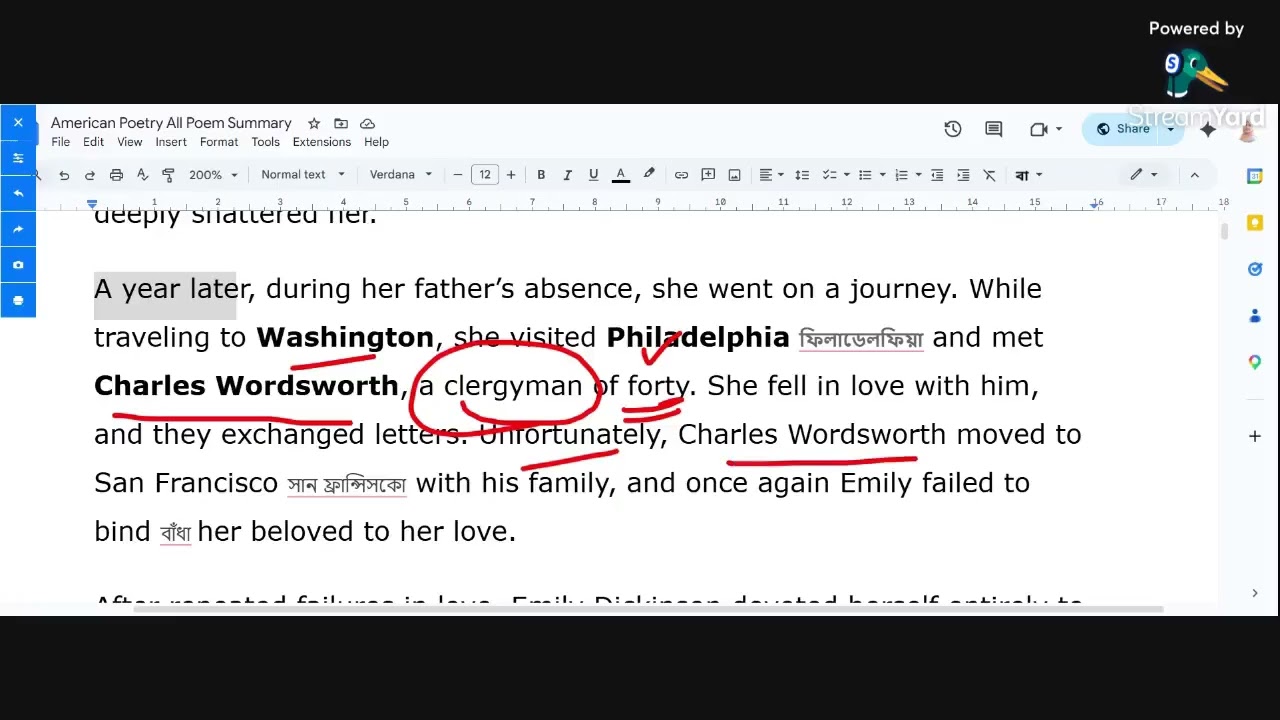 American Poetry All Poems Revision Class |  4th Year English Literature