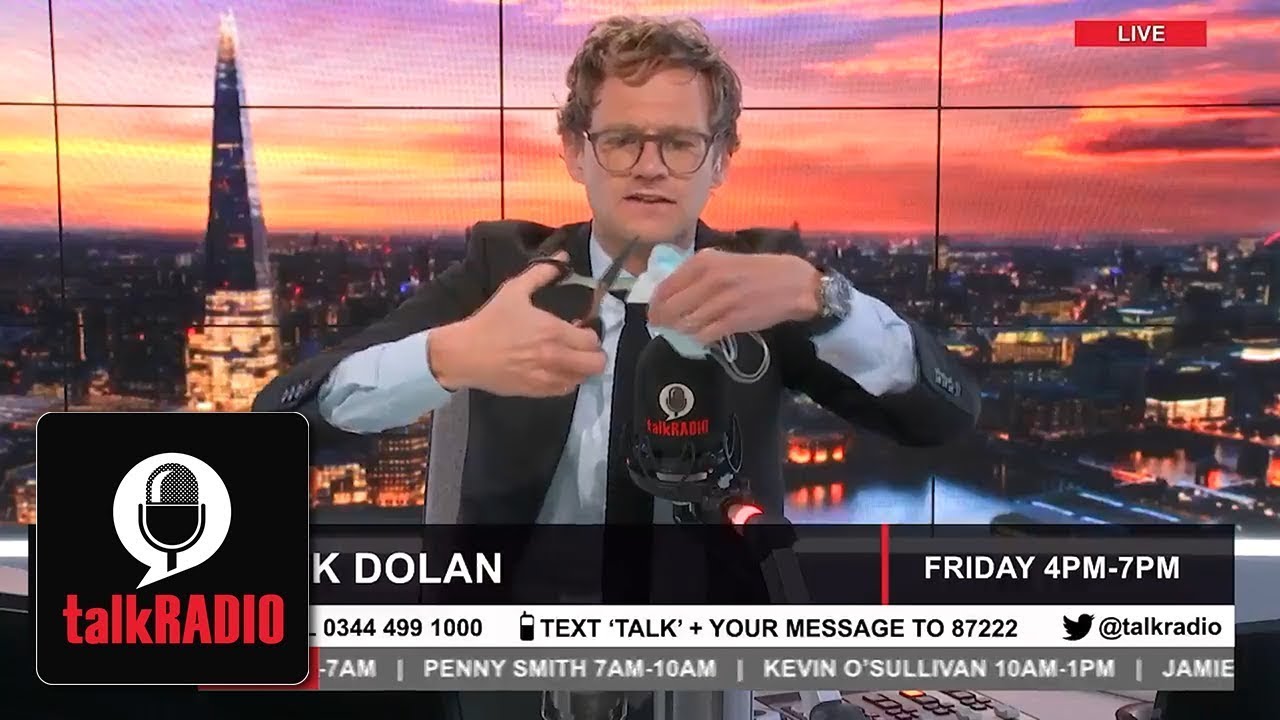 Mark Dolan responds to critics of his 'face mask cutting' viral video