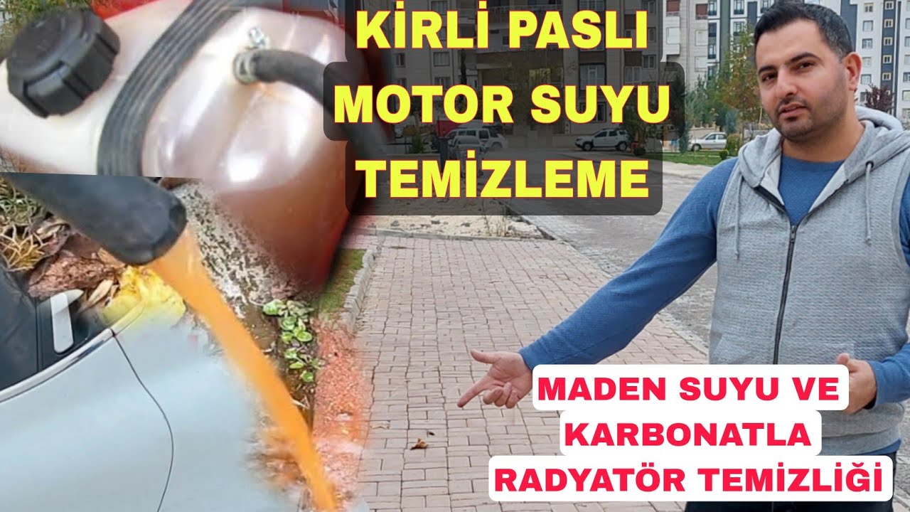 Kirli Paslı Motor Suyu Temizleme Çok Pratik Yöntem / Radyatör Suyu temizleme karbonat ve maden suyu
