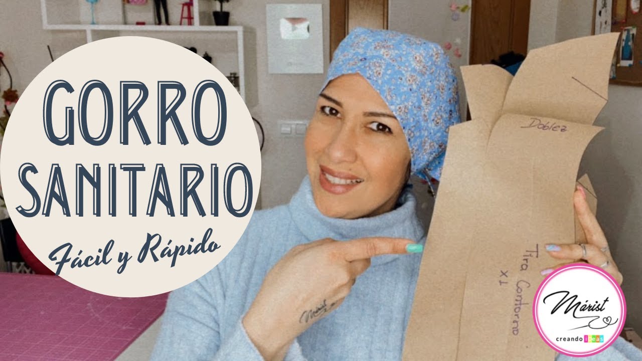 #48 APRENDE LA FORMA MÁS FÁCIL DE HACER GORROS SANITARIOS/ Patrón y Confección