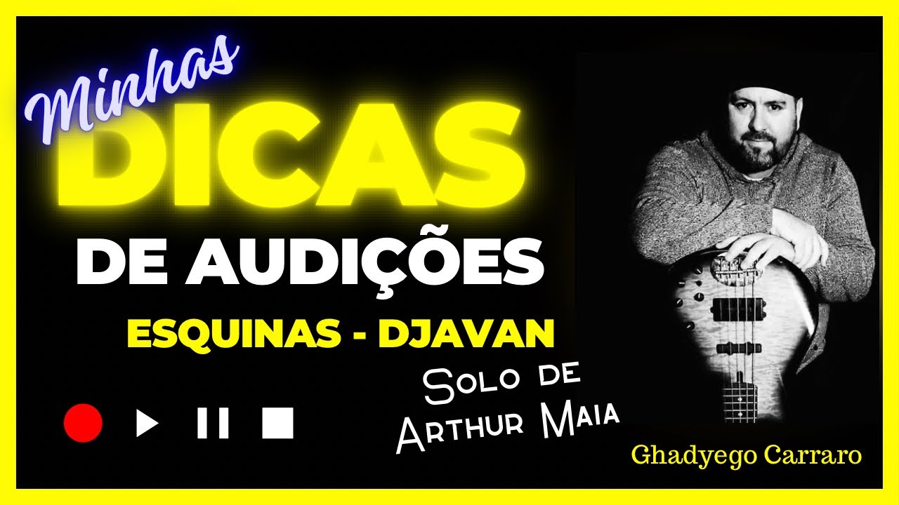 AUDIÇÃO RECOMENDADA: Arthur Maia solo incrível - Esquinas (Djavan)