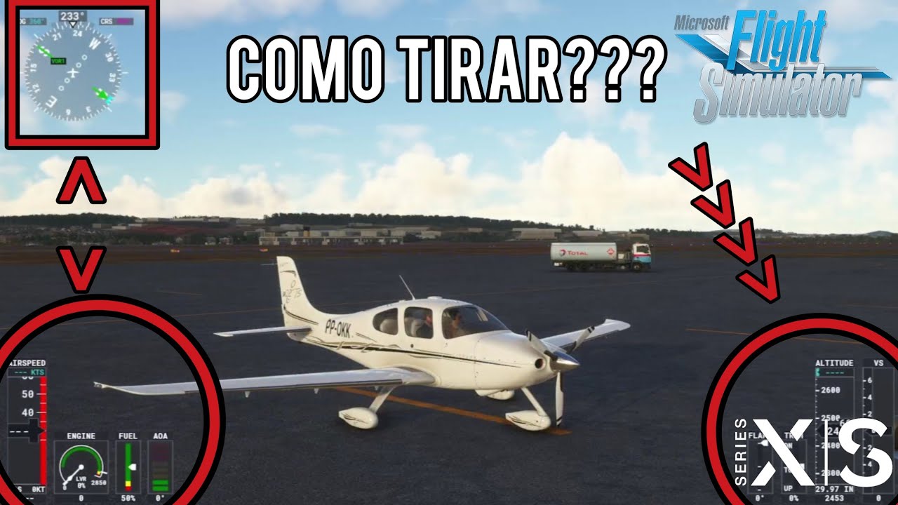 MSFS2020 •TUTORIAL• Removendo os instrumentos da tela + BÔNUS (XBOX Series S)