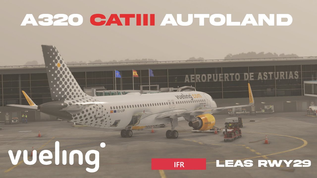A320 Autoland CATIII ILS LEAS RWY29