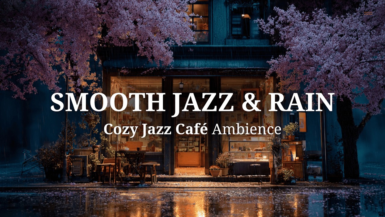 Rainy Night Coffee Shop Jazz ☕ Soft Piano & Slow Jazz for Deep Focus