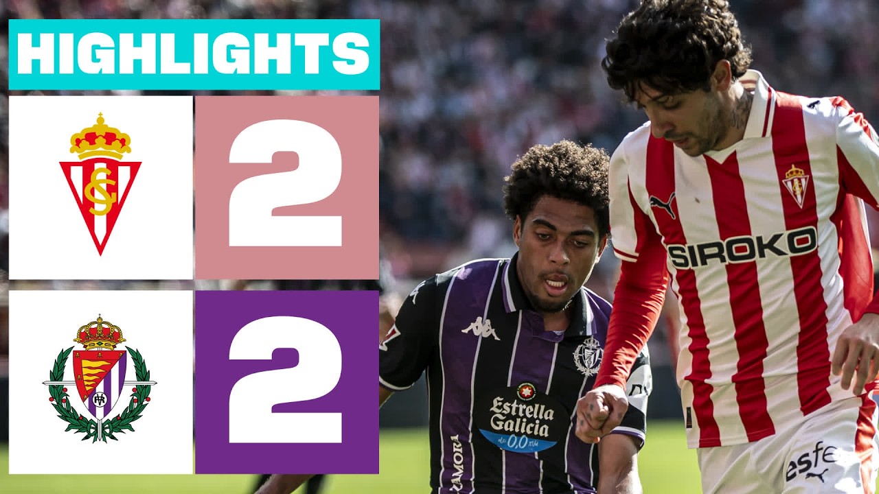 REAL SPORTING 2 - 2 REAL VALLADOLID | RESUMEN LALIGA HYPERMOTION