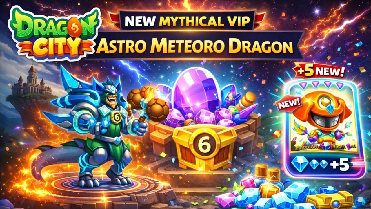 #948. I GOT The NEW Mythical VIP Astro Meteoro Dragon! +165 FREE GEMS 😱 | Dragon City.