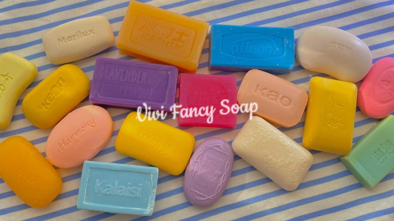 ASMR Soap Cutting/Dry Soap Cutting ASMR/Satisfying Sound ASMR/No Talking/Crunchy Colorful Soaps