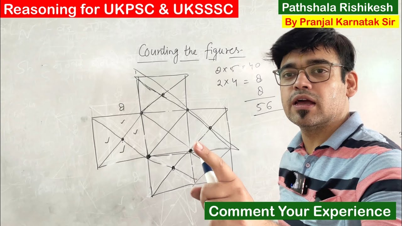 UKPSC SI & CSAT Reasoning Counting the Triangle #uttarakhand #ukpolicemath #pranjalkarnatak