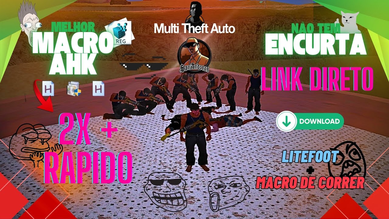 MELHOR MACRO LITEFOOT AHK 2025 PEGA EM QUALQUER MOUSE #mta #mtarp #gtarp #gtasanandreas #gtamtalive