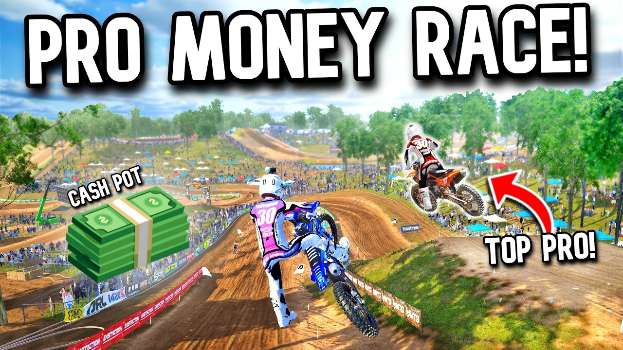 I DID A PRO CASH POT ELIM RACE IN MX BIKES!