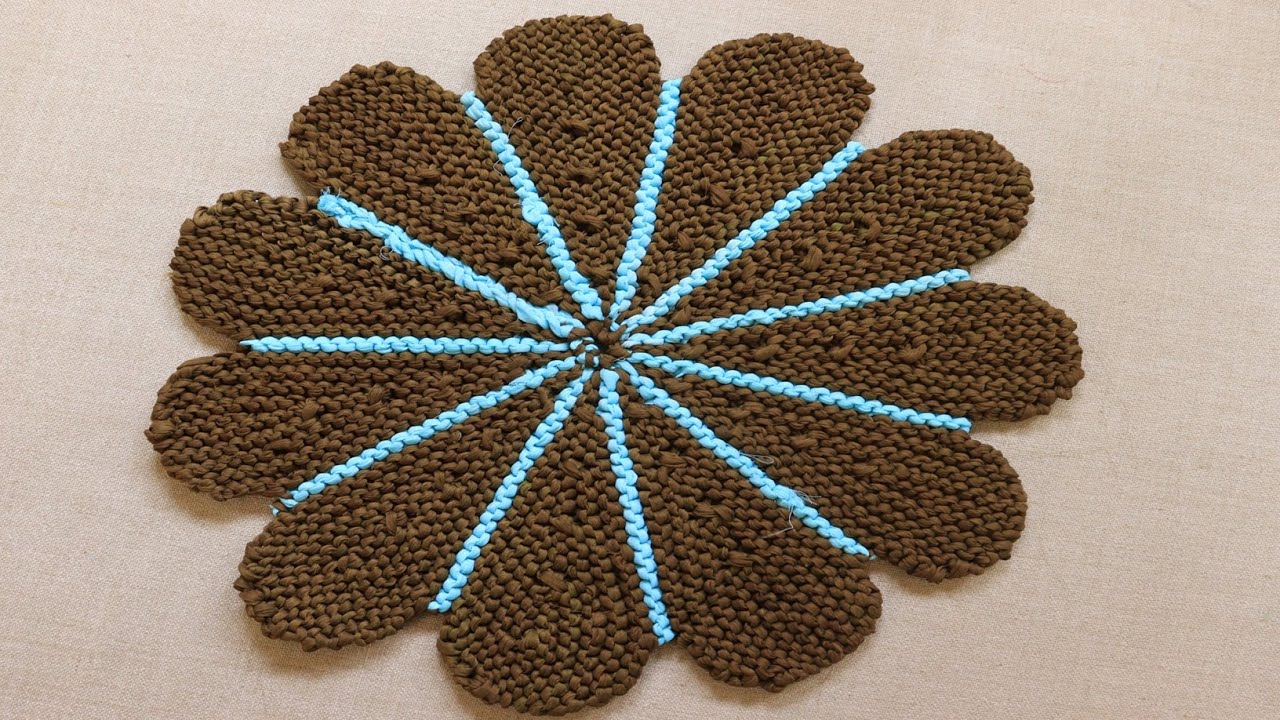 फूल🌼 की डिज़ाइन का पायेदान बनाना सीखें | Flower shaped doormat design |