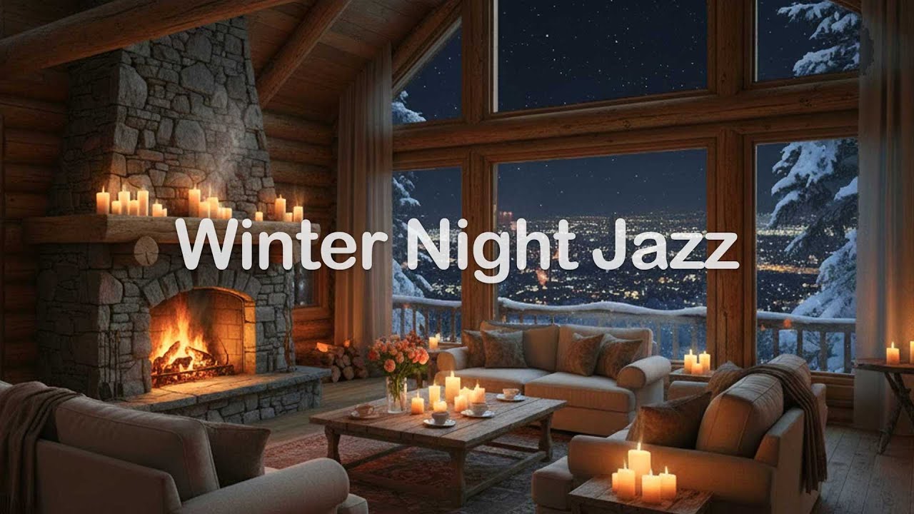 Winter Night Jazz – Cozy Jazz by the Fireplace ❄️ Night View (1 Hour)｜冬の夜に聴くジャズ