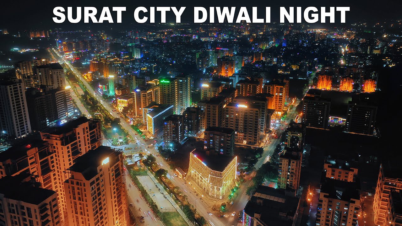 Surat city ka Diwali night view bohot beautiful hai 2021 mein !