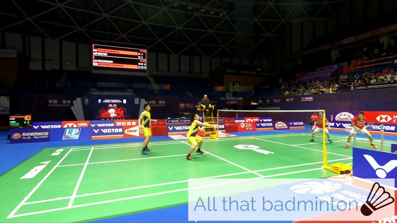 VCO 2019 MD QF Kevin Sanjaya Sukamuljo/Marcus Fernaldi Gideon vs Goh V Shem/Tan Wee Ki Set2 Part1