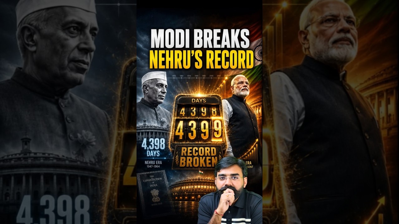 Modi vs Nehru: India&rsquo;s Longest-Serving Elected PM #NarendraModi #JawaharlalNehru #BJP #Congress