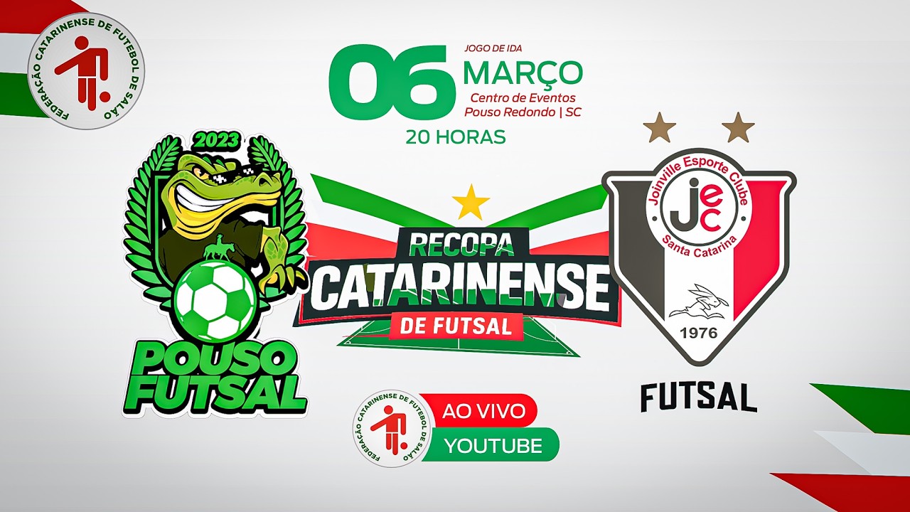 RECOPA CATARINENSE DE FUTSAL  2026 / POUSO FUTSAL X JOINVILLE FUTSAL/ AO VIVO E COM IMAGENS