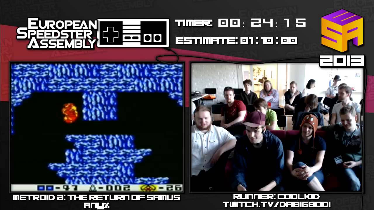 Metroid II - Speed run in 1:10:03 by Coolkid Live for European Speedster Assembly 2013